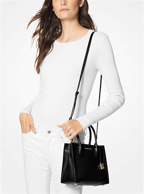 mercer leather crossbody michael kors|Michael Kors pebble leather crossbody.